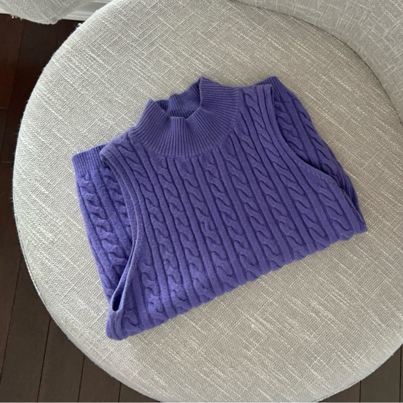 Knit purple turtleneck - Picture 2 of 2
